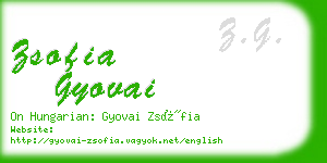 zsofia gyovai business card